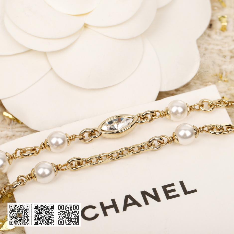 Chanel蝴蝶结choker三层链珍珠项链 - Image 5