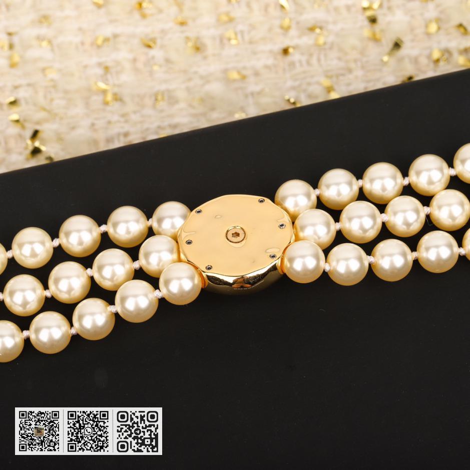 Chanel 纽扣双C珍珠项链 - Image 4