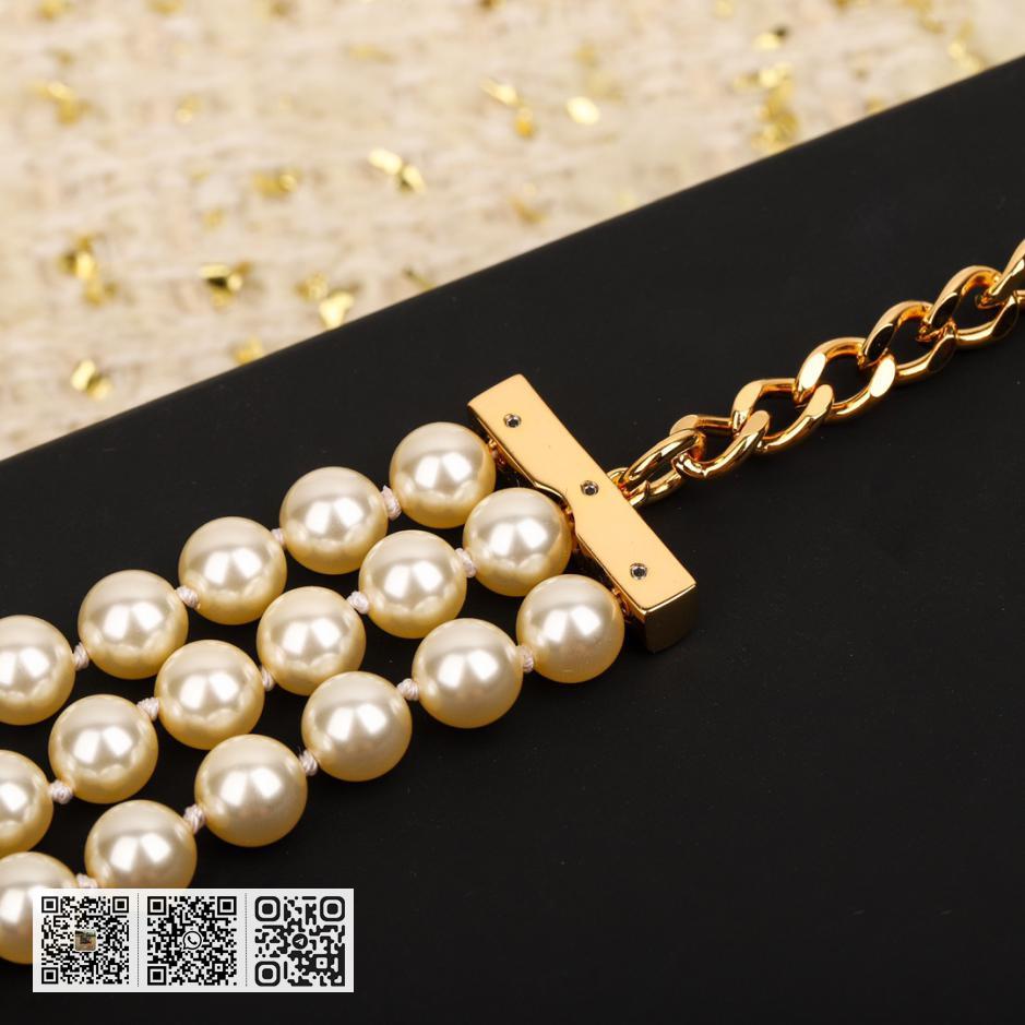 Chanel 纽扣双C珍珠项链 - Image 6