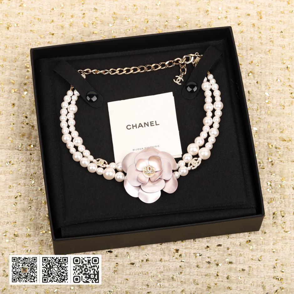 Chanel粉红山茶花choker 项链 - Image 2