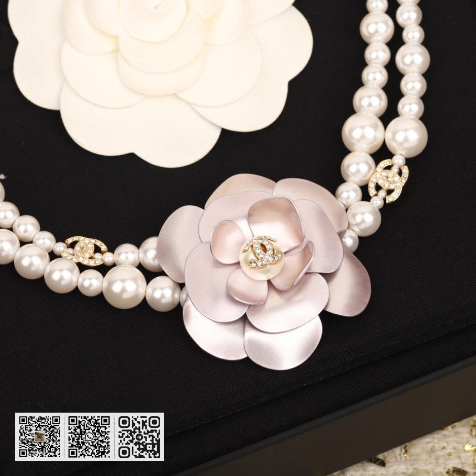 Chanel粉红山茶花choker 项链 - Image 3
