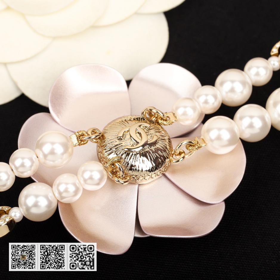 Chanel粉红山茶花choker 项链 - Image 5