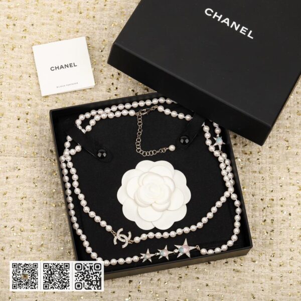 Chanel 香家五角星珍珠毛衣链