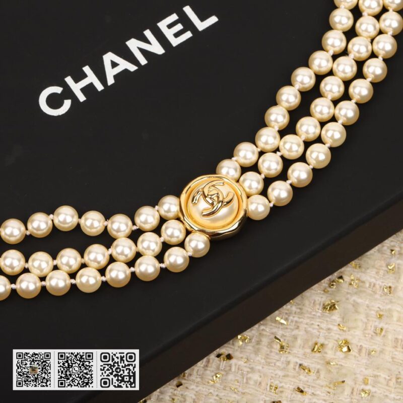 Chanel 纽扣双C珍珠腰链 - Image 3