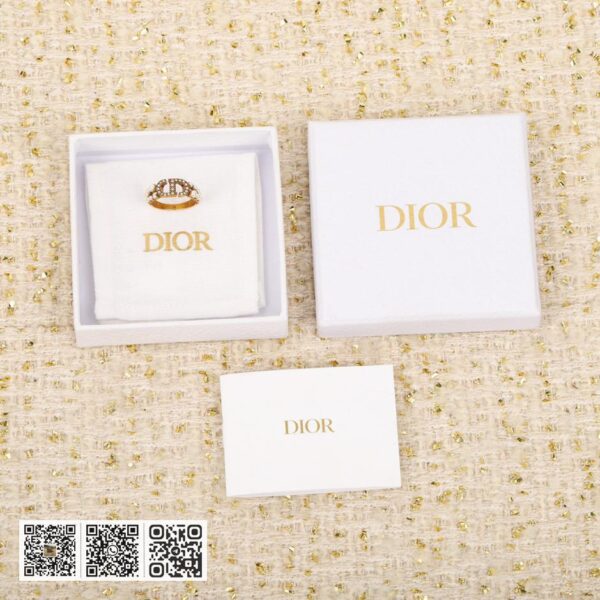 Dior CD满钻珍珠戒指