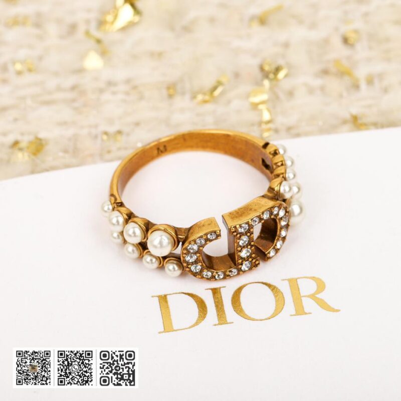 Dior CD满钻珍珠戒指 - Image 4
