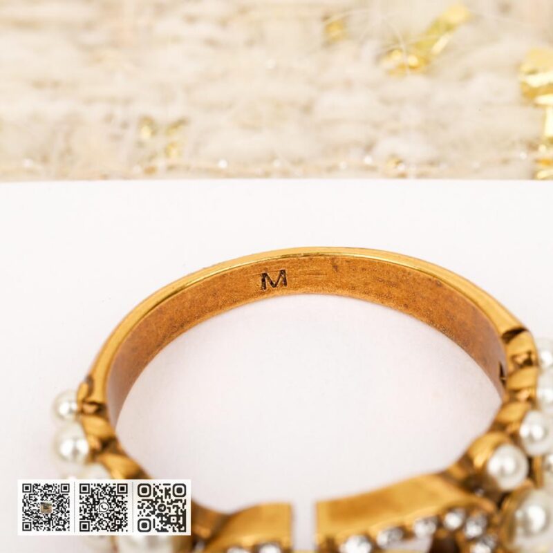 Dior CD满钻珍珠戒指 - Image 5