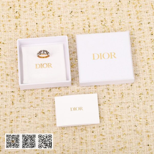 Dior CD满钻珍珠戒指
