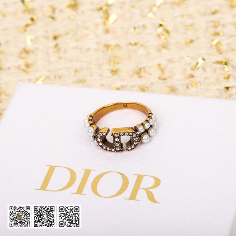 Dior CD满钻珍珠戒指 - Image 6
