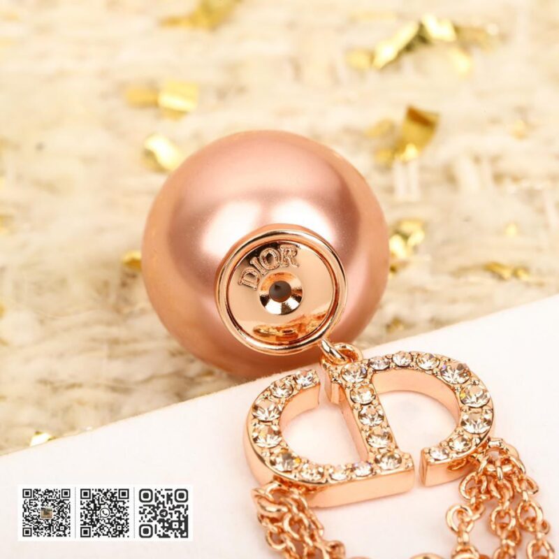 Dior cd三层流苏双珠耳环 - Image 5