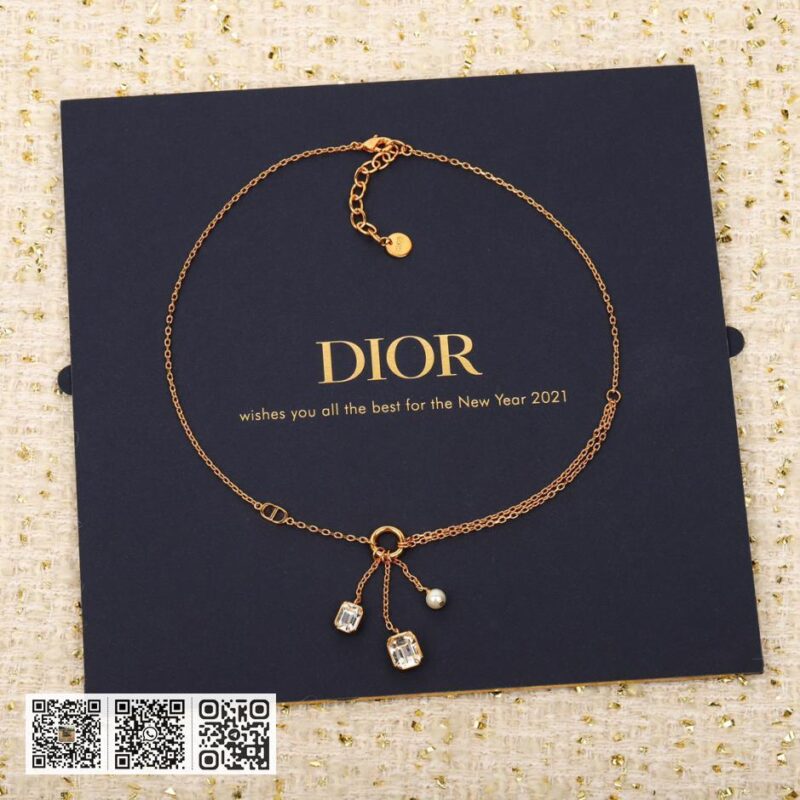Dior 一珠两钻项链