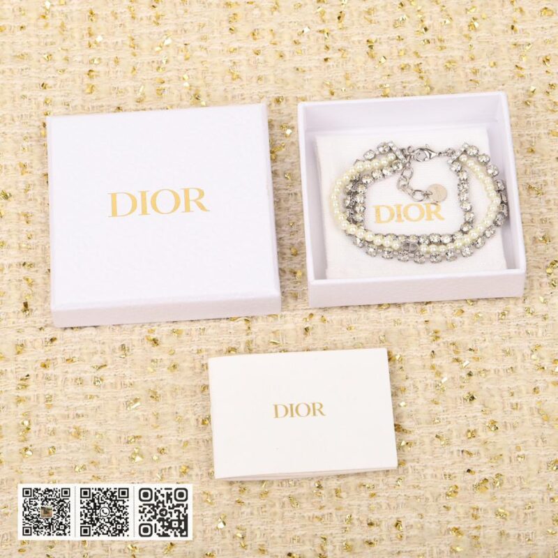 Dior 3层珠钻手链