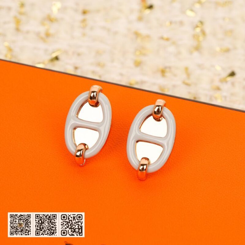 Hermes 猪鼻子 滴油耳环 - Image 3