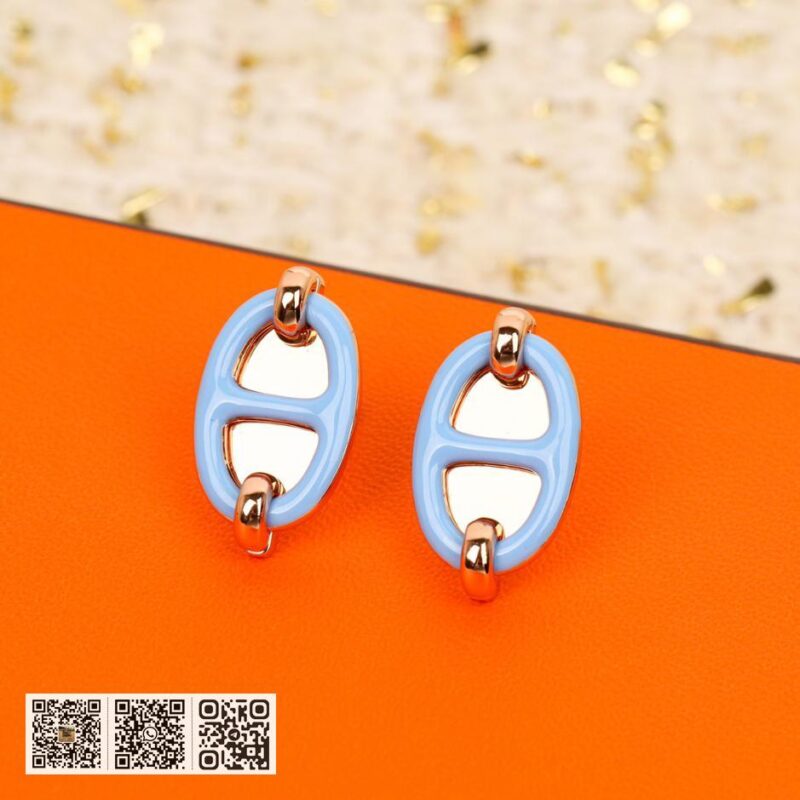 Hermes 猪鼻子 滴油耳环 - Image 4