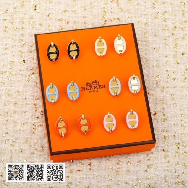 Hermes 猪鼻子 滴油耳环