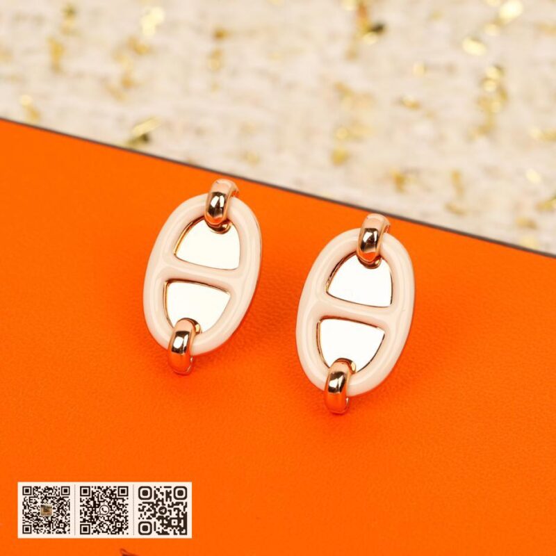 Hermes 猪鼻子 滴油耳环