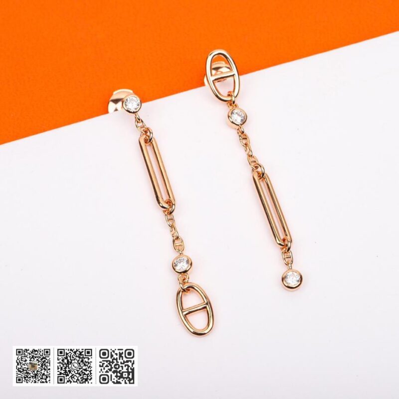 Hermes 猪鼻子耳环 可订做18K真金真钻版， - Image 3