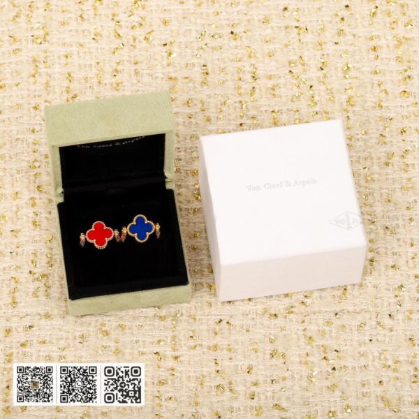 Van Cleef &038; Arpels 激光翻转戒指 可订做18K真金真钻版