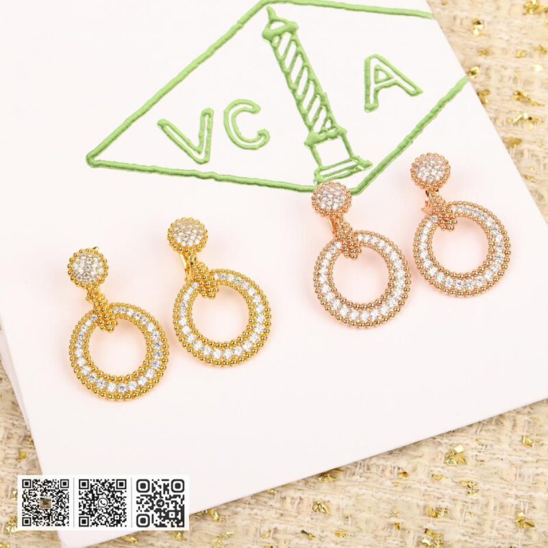 Van Cleef &038; Arpels Perlée diamonds耳环 可订做真金真钻版 - Image 4