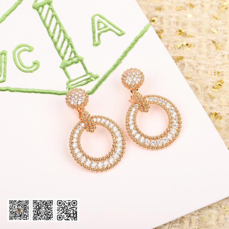 Van Cleef &038; Arpels Perlée diamonds耳环 可订做真金真钻版 - Image 5