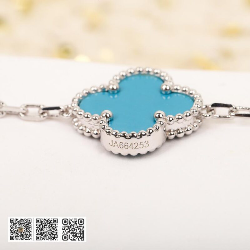 Van Cleef &038; Arpels 蓝松石二十花项链 可订做真金真钻 - Image 5
