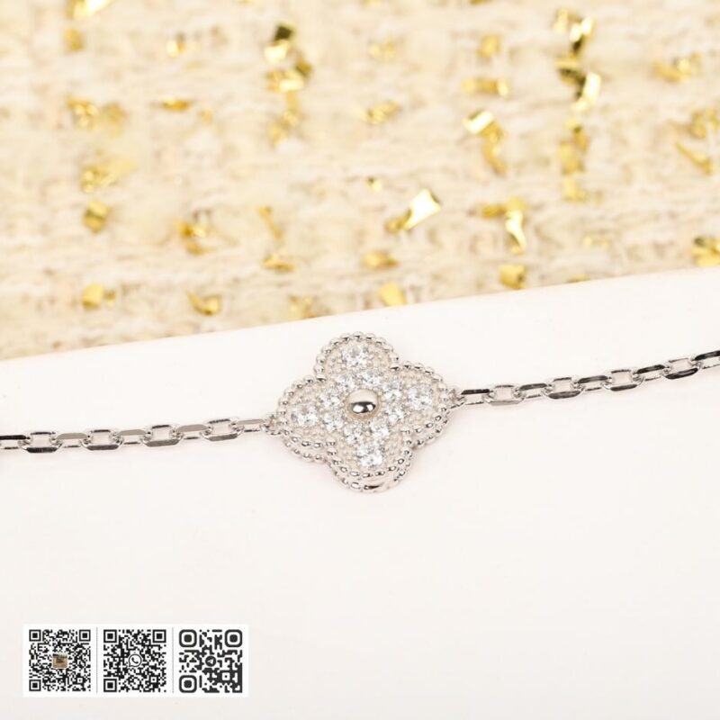 Van Cleef &038; Arpels 蓝松石五花钻手链 可订做18K真金真钻版 - Image 5