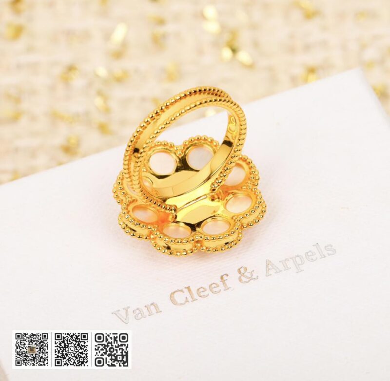 Van Cleef &038; Arpels Paquerette戒指 可订做18K真金真钻版 - Image 5